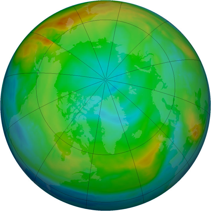 Arctic ozone map for 27 December 2013